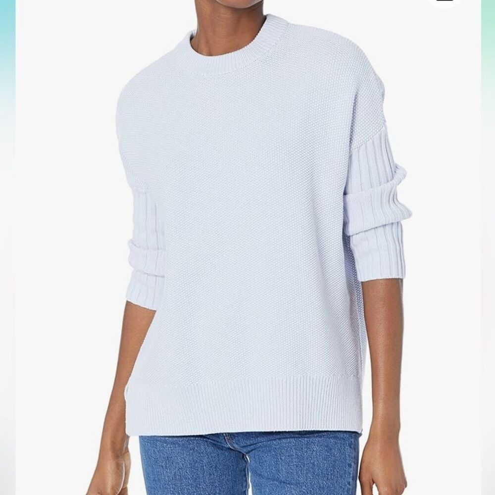 French Connection Women's Texture Crew Neck 3/4 Sleeve Mozart Sweater Small